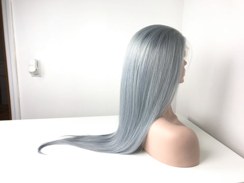 Straight Gray Full Lace Wig
